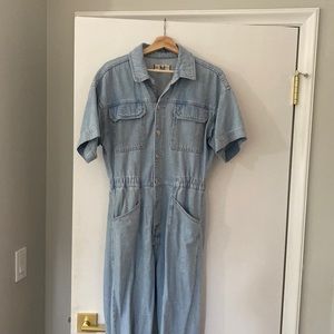 Free People denim jumpsuit